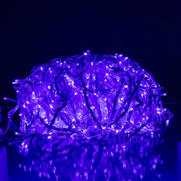 Уличная гирлянда Бахрома 36 м 600 LED белый провод синий 36MWBL - Фото 3 Уличная гирлянда Бахрома 36 м 600 LED белый провод синий 36MWBL - изображение 3