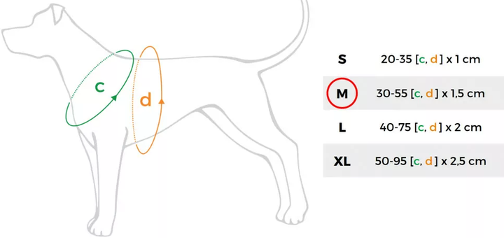 Шлея регульована для собак Amiplay Reflective M 30-55 см Чорна (5907563215856) - зображення 3