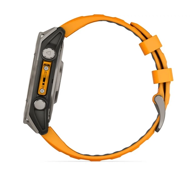 Смарт-часы Garmin Fenix 8 47mm AMOLED Sapphire Graphite DLC Titanium with Spark Orange Silicone (010-02904-19) - изображение 4