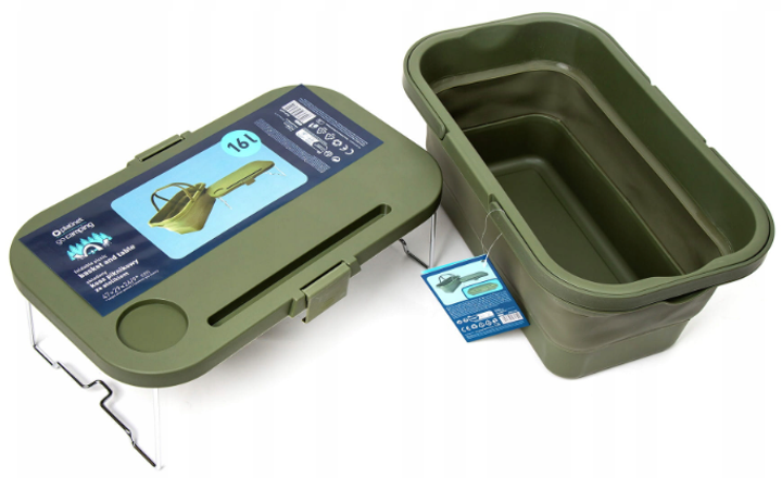 Кошик для пікніку Platinet PCP16GR складаний столик з ручками 16 л Зелений (5907595461399) - зображення 4