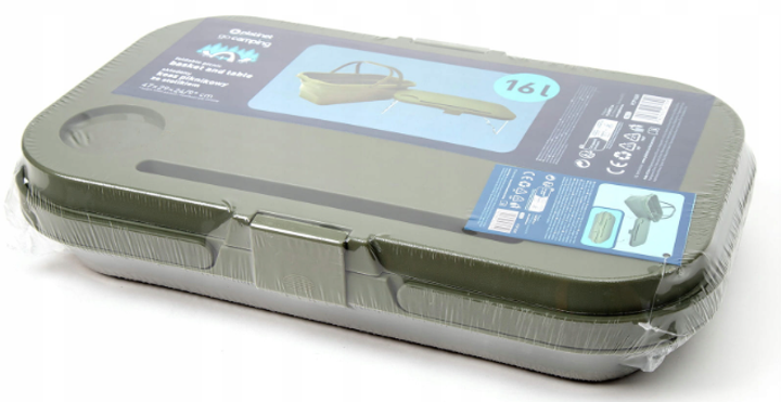 Кошик для пікніку Platinet PCP16GR складаний столик з ручками 16 л Зелений (5907595461399) - зображення 6