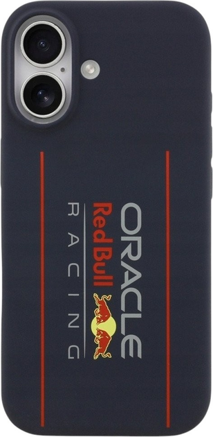 Etui Red Bull Silicone Oversize Vertical Logo MagSafe do Apple iPhone 17 Navy Blue (3666339527587) - obraz 2