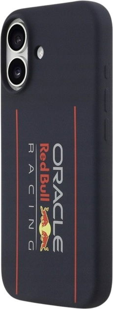 Etui Red Bull Silicone Oversize Vertical Logo MagSafe do Apple iPhone 17 Navy Blue (3666339527587) - obraz 3