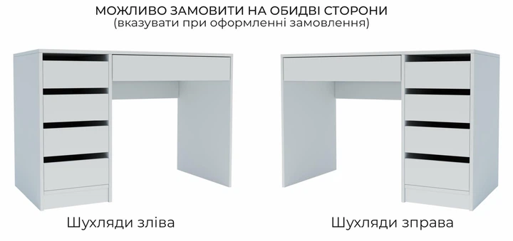 Компьютерный стол письменный для пк компьютера ноутбука школьника офиса дома работы учебы с ящиками и тумбой современный Profi 110х54х75 см белый из дсп письменные компьютерные столы под компьютер ноутбук - изображение 11