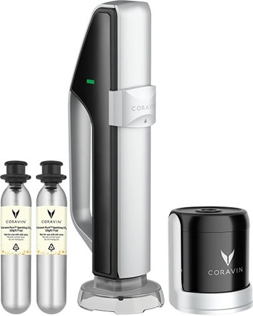 Система для зберігання ігристих вин Coravin Sparkling чорна з срібним (810068590203) - зображення 2