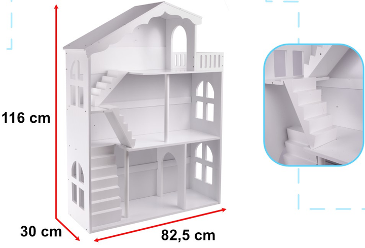 Regał na książki Kik Lulilo Calla dla dzieci półka domek na zabawki 2 w 1 XXL 116 cm (KX5547) (5903039727670) - obraz 5