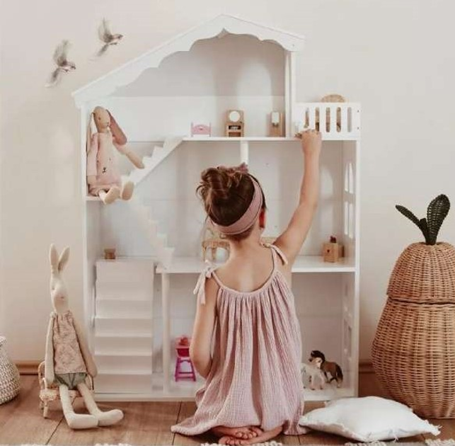 Regał na książki Kik Lulilo Calla dla dzieci półka domek na zabawki 2 w 1 XXL 116 cm (KX5547) (5903039727670) - obraz 9