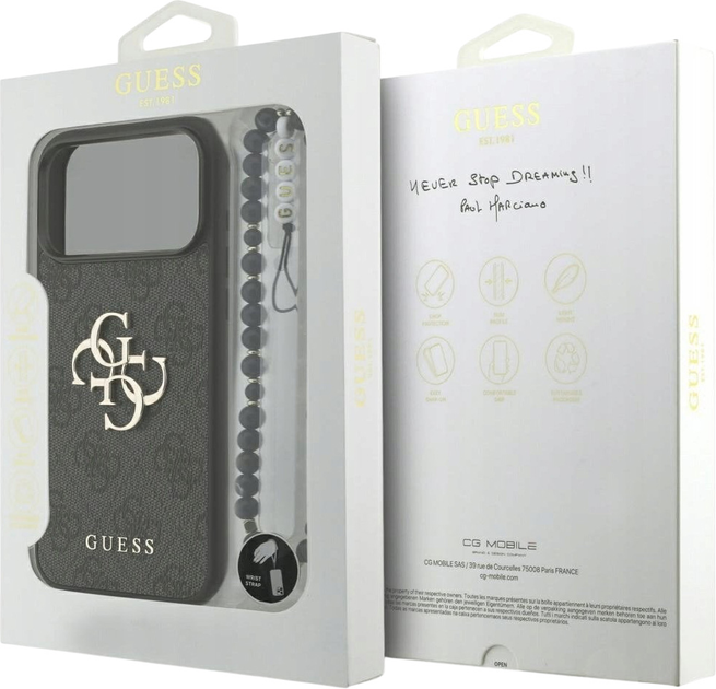 Панель Guess 4G Strap 4G Classic Logo для iPhone 17 Pro Max Black (3666339526221) - зображення 8