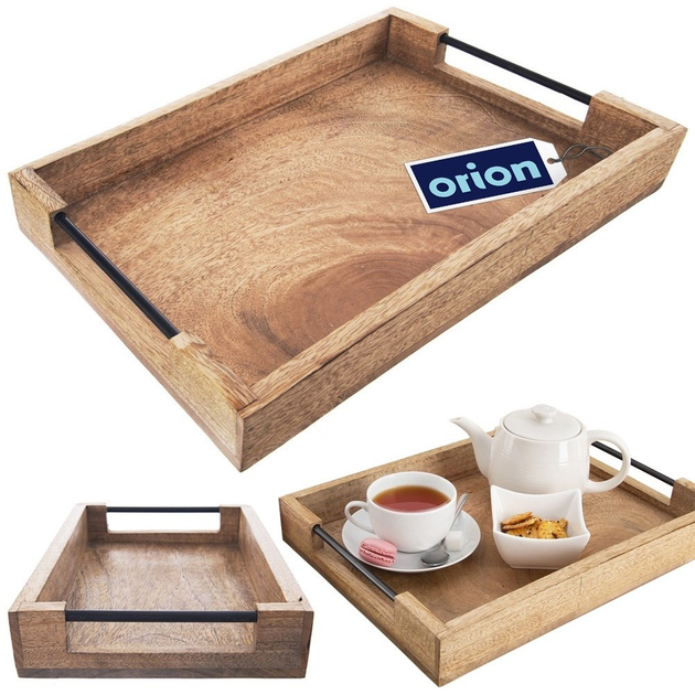 Taca do serwowania Orion Mango drewniana 40.5 x 30.5 x 6 cm (8592381201883) - obraz 3