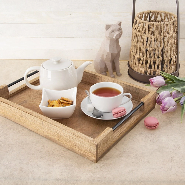 Taca do serwowania Orion Mango drewniana 40.5 x 30.5 x 6 cm (8592381201883) - obraz 4