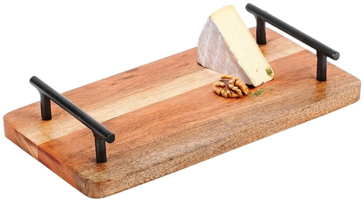 Taca do serwowania Vilde drewniana z uchwytami 30 x 5 x 15.5 cm (8721037187671) - obraz 1