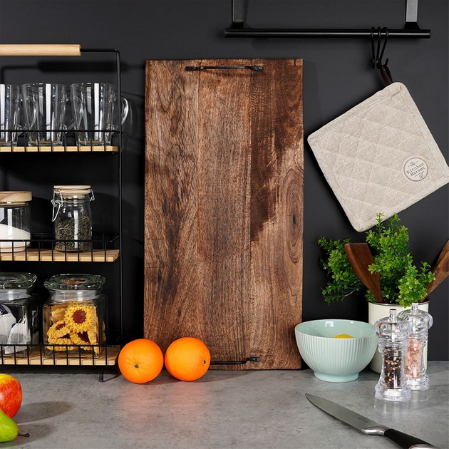 Taca do serwowania Vilde drewniana z uchwytami 56 x 5.4 x 29.6 cm (8719987847547) - obraz 8