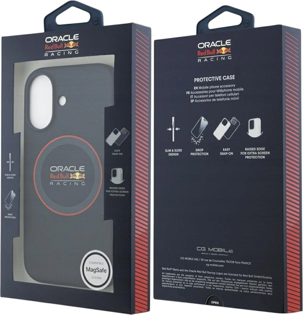 Панель Red Bull Silicone Red Ring MagSafe для Apple iPhone 17 Navy Blue (3666339527303) - зображення 8