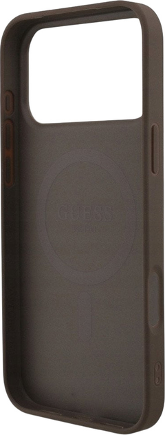 Etui plecki Guess 4G Strap Triangle Logo MagSafe do iPhone 17 Pro Max Brown (3666339526535) - obraz 6