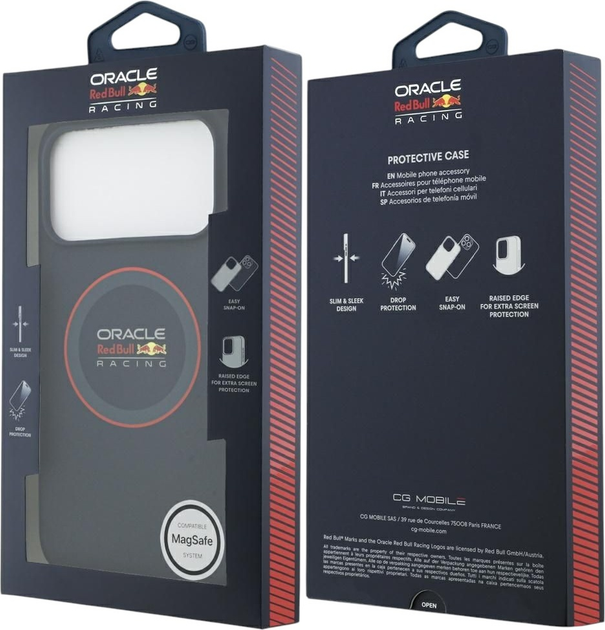 Etui Red Bull Silicone Red Ring MagSafe do Apple iPhone 17 Pro Max Navy Blue (3666339527334) - obraz 8