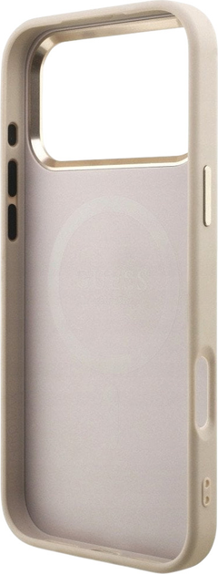 Etui plecki Guess 4G Triangle Logo MagSafe do iPhone 17 Pro Max Pink/Gold (3666339521462) - obraz 7