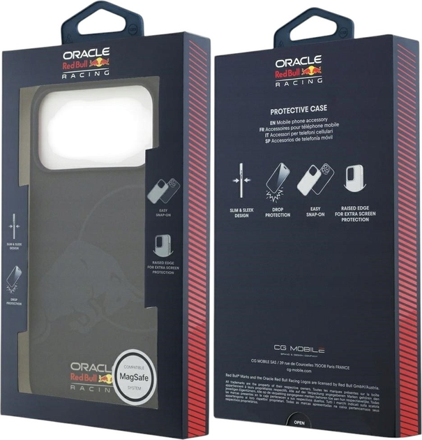 Etui Red Bull Silicone Single Bull Logo MagSafe do Apple iPhone 17 Pro Max Navy Blue (3666339527655) - obraz 8