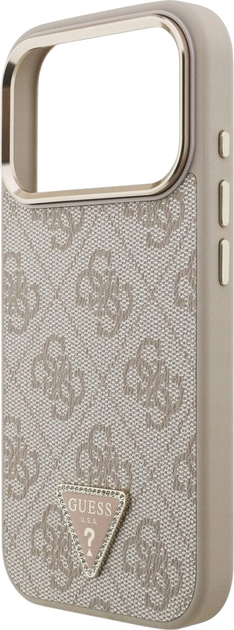 Панель Guess 4G Triangle Logo MagSafe для iPhone 17 Pro Pink/Gold (3666339521455) - зображення 6