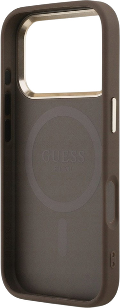 Панель Guess 4G Triangle Logo MagSafe для iPhone 17 Pro Brown/Gold (3666339521134) - зображення 7