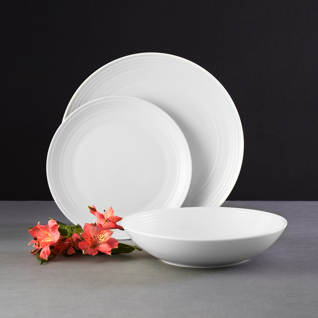 Serwis obiadowy Ambition Linea dla 6 osob Biały 18-elementowy (5904134618818) - obraz 5