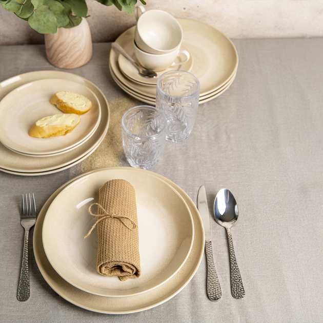 Serwis obiadowy Ambition Playa dla 6 osob Beżowo-biały 18-elementowy (5907078480237) - obraz 9