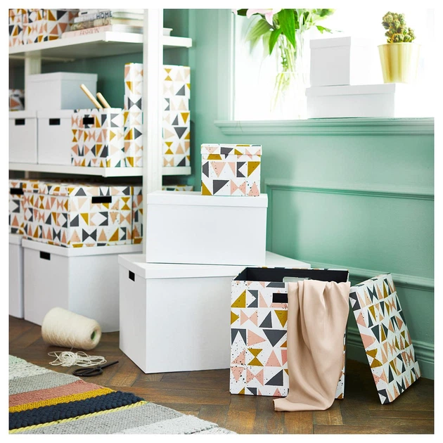 Коробка з кришкою IKEA (ІКЕА) TJENA 35х50х30см біла (903.743.49) - Фото 5 Коробка з кришкою IKEA (ІКЕА) TJENA 35х50х30см біла (903.743.49) - зображення 5