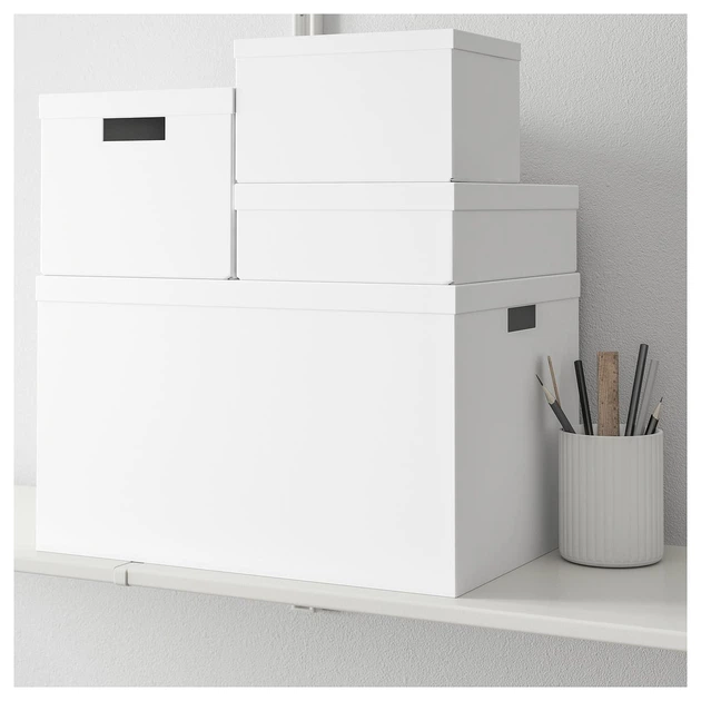 Коробка з кришкою IKEA (ІКЕА) TJENA 35х50х30см біла (903.743.49) - Фото 7 Коробка з кришкою IKEA (ІКЕА) TJENA 35х50х30см біла (903.743.49) - зображення 7