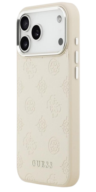 Панель Guess Peony Hot Stamp ScriptMagSafe для iPhone 17 Pro Max Beige - зображення 2