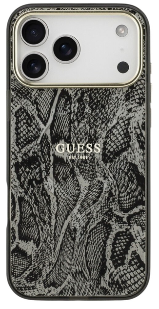 Панель Guess Python Pattern MagSafe для iPhone 17 Pro Black - зображення 2