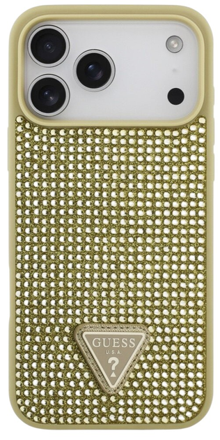 Панель Guess Rhinestone Triangle Logo для iPhone 17 Pro Gold - зображення 2
