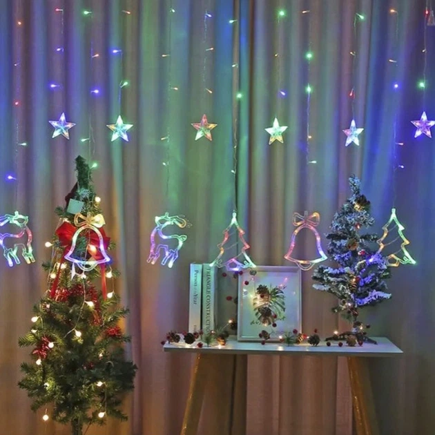 LED гирлянда новогодняя Christmas tree цвет RGB 8 режимов от 220В - Фото 2 LED гирлянда новогодняя Christmas tree цвет RGB 8 режимов от 220В - изображение 2