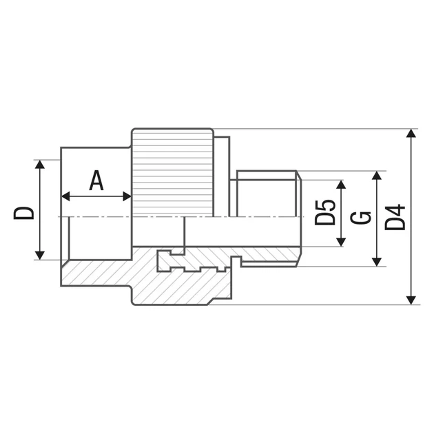Муфта PP-r із зовнішньою різьбою ITAL 50 мм x 1 1/2" - изображение 3