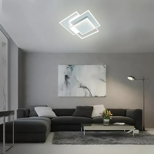 Керована світлодіодна люстра Esllse VEGA triple 80W 3S-ON/OFF 470х470х60-WHITE/WHITE-220-IP20 - зображення 12