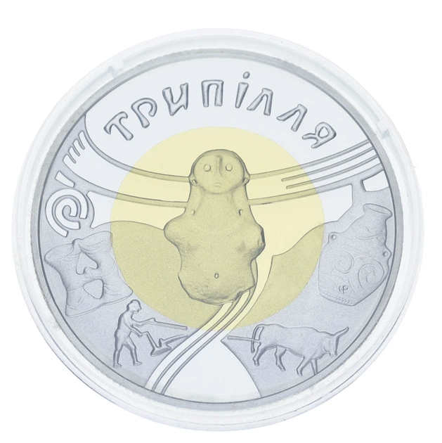 Монета Украина 20 гривен 2000 Биметалл Золото, серебро UNC Триполье (Au 916 - 5.74 грамма, Ag 925 - 7.8 грамм) - изображение 4