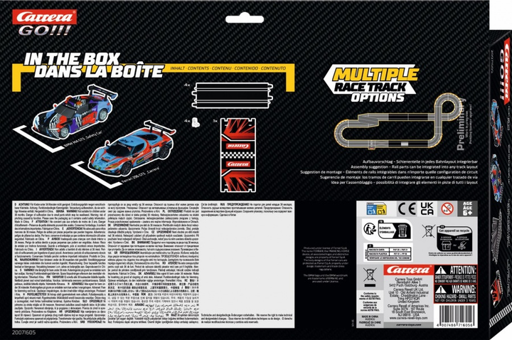 Akcesoria do torów Carrera Zestaw rozszerzający GO!!! GT Racer BMW M4 GT3 vs. Ferrari 296 GT3 1.4 m + 2 samochody (4007486716056) - obraz 5