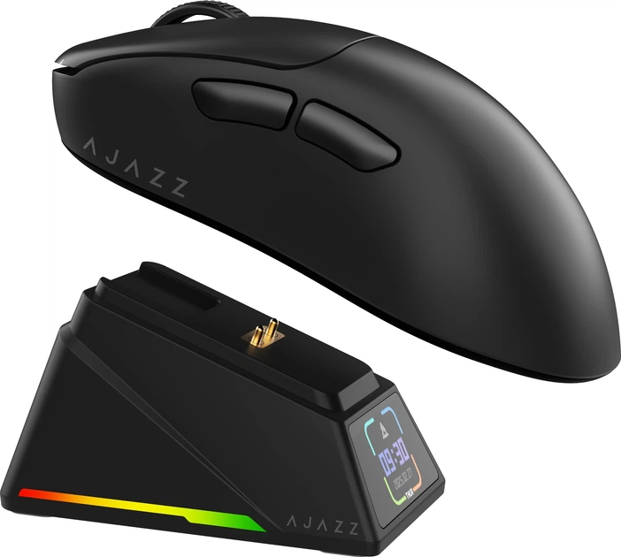 ANZ② Мышь Ajazz AJ179 APEX Wireless/Bluetooth/USB Black Charging Dock