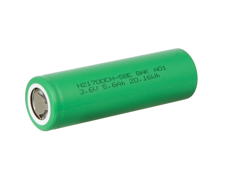 Аккумулятор 21700 Li-Ion BAK N21700CH-58E 5750mAh, 11.2A, 4.2/3.6/2.5V, Green - изображение 2
