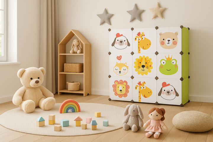 Модульный шкаф-органайзер Leobert Kids для детских игрушек зеленый - изображение 4