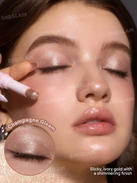 Гелевые тени для век SHEGLAM Crystal Jelly Glaze Stick - Champagne Gleam - Фото 2 Гелевые тени для век SHEGLAM Crystal Jelly Glaze Stick - Champagne Gleam - изображение 2