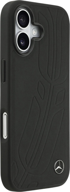 Etui plecki Mercedes Leather Large Laurel Leaves MagSafe Case do iPhone 17 Black (3666339507435) - obraz 4