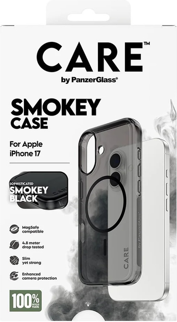 Панель CARE by PanzerGlass Flagship Urban Explorer w. Black MagSafe для Apple iPhone 17 Smokey (CR97739) - зображення 5