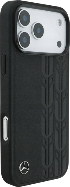 Панель Mercedes Leather Laurel Leaves MagSafe для iPhone 17 Pro Max Black (3666339507022) - зображення 4