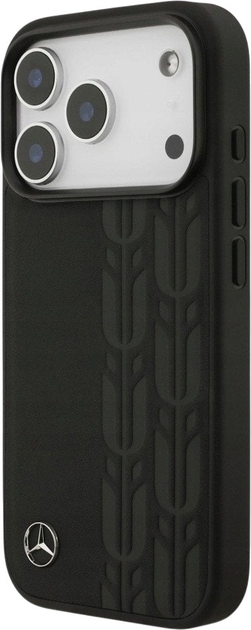 Панель Mercedes Leather Laurel Leaves MagSafe для iPhone 17 Pro Black (3666339507015) - зображення 2