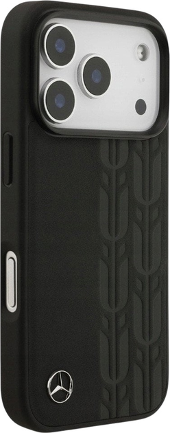 Панель Mercedes Leather Laurel Leaves MagSafe для iPhone 17 Pro Black (3666339507015) - зображення 4