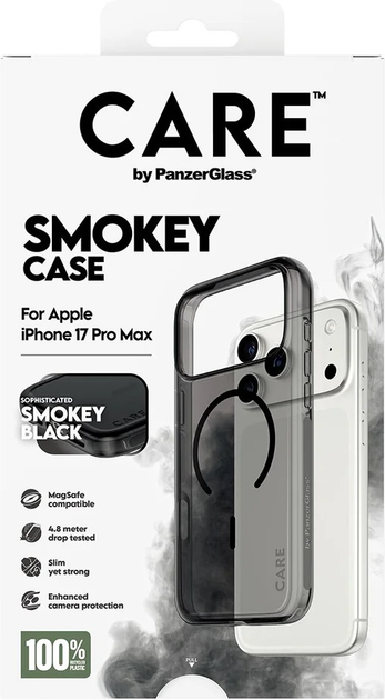 Etui CARE by PanzerGlass Flagship Urban Explorer w. Black MagSafe do Apple iPhone 17 Pro Max Smokey (CR57780) - obraz 5