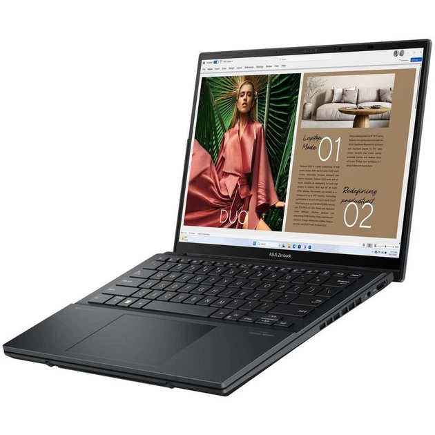 Ультрапортативный ноутбук ASUS Zenbook Duo OLED UX8406MA Intel® Core™ Ultra 9 185H до 5, 1 ГГц, 14, 3K, OLED, сенсорным экраном, 32 ГБ, 2 ТБ SSD, Intel® Arc™, Windows 11 Pro, Inkwell Grey - Фото 12 Ультрапортативный ноутбук ASUS Zenbook Duo OLED UX8406MA Intel® Core™ Ultra 9 185H до 5, 1 ГГц, 14, 3K, OLED, сенсорным экраном, 32 ГБ, 2 ТБ SSD, Intel® Arc™, Windows 11 Pro, Inkwell Grey - изображение 12
