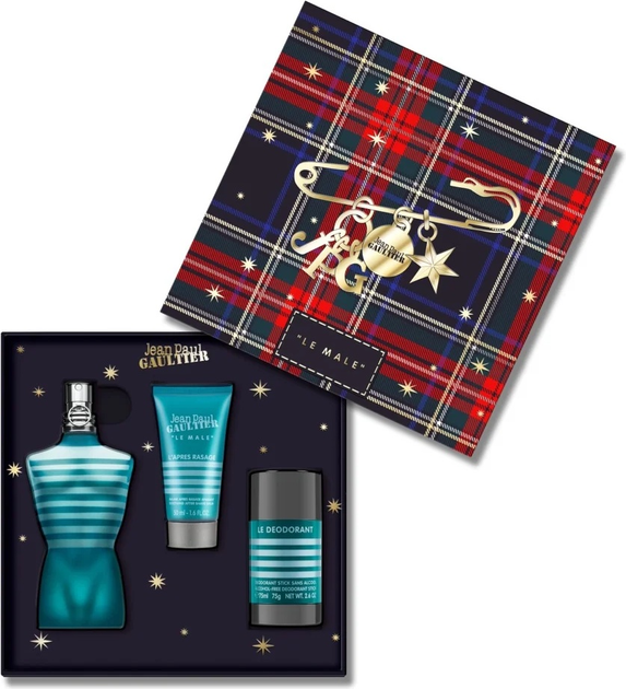 Zestaw męski Jean Paul Gaultier Le Male Woda toaletowa 125 ml + Balsam po goleniu 50 ml + Dezodorant w sztyfcie 75 ml (8435415113076) - obraz 2