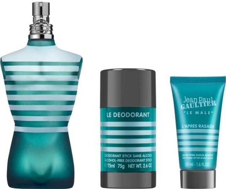 Zestaw męski Jean Paul Gaultier Le Male Woda toaletowa 125 ml + Balsam po goleniu 50 ml + Dezodorant w sztyfcie 75 ml (8435415113076) - obraz 3