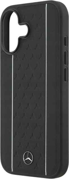 Панель Mercedes Leather Star Pattern Stripes MagSafe для iPhone 17 Black (3666339508319) - зображення 6