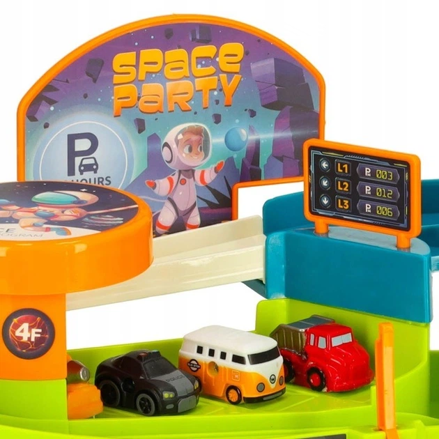 Багатофункціональний автомобільний трек KIK космічна парковка ліфт XXL 2 в 1 KX3576 (5903039753365) - зображення 6